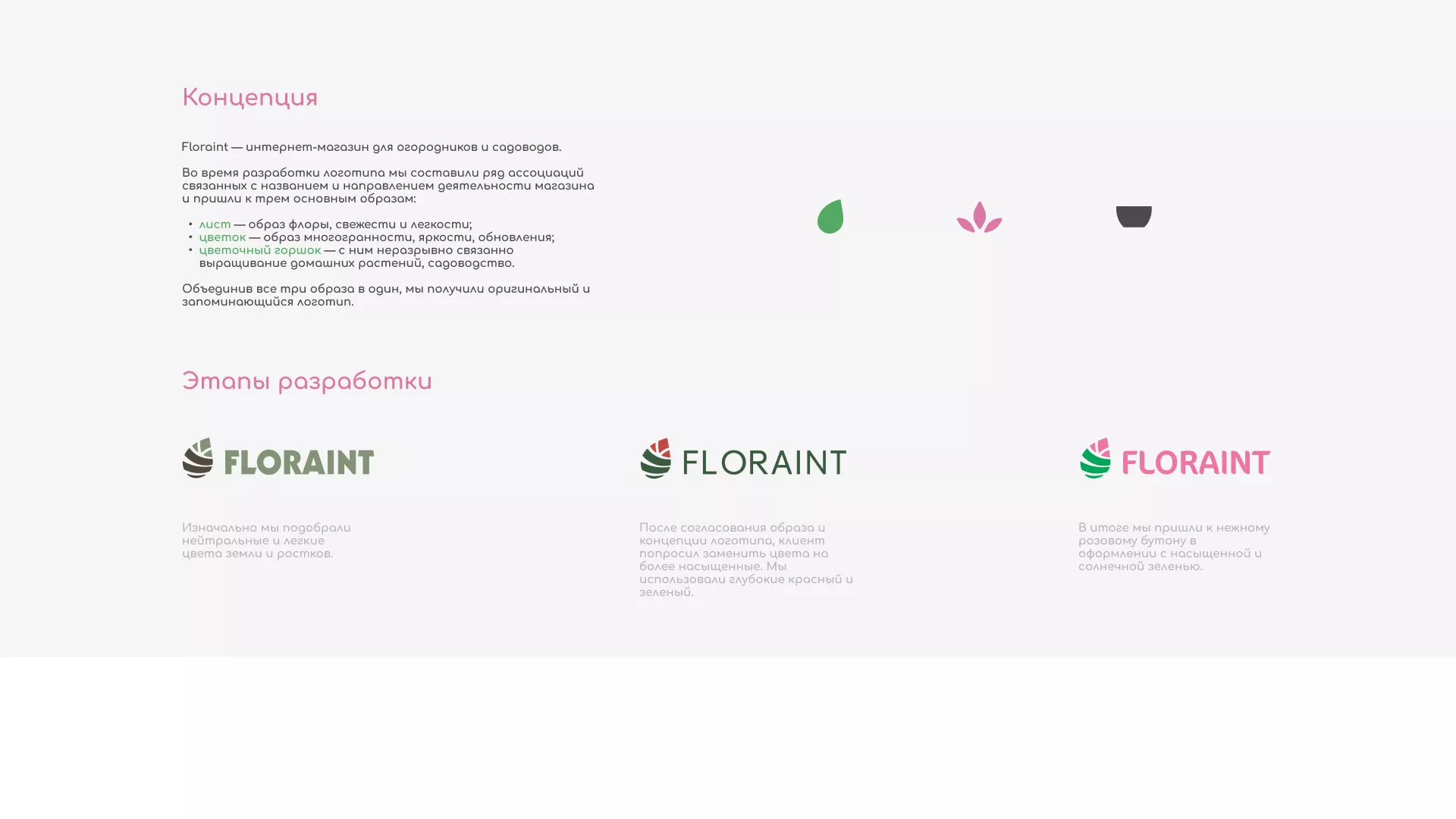 Создание логотипа и интернет-магазина «FLORAINT» в Брянске